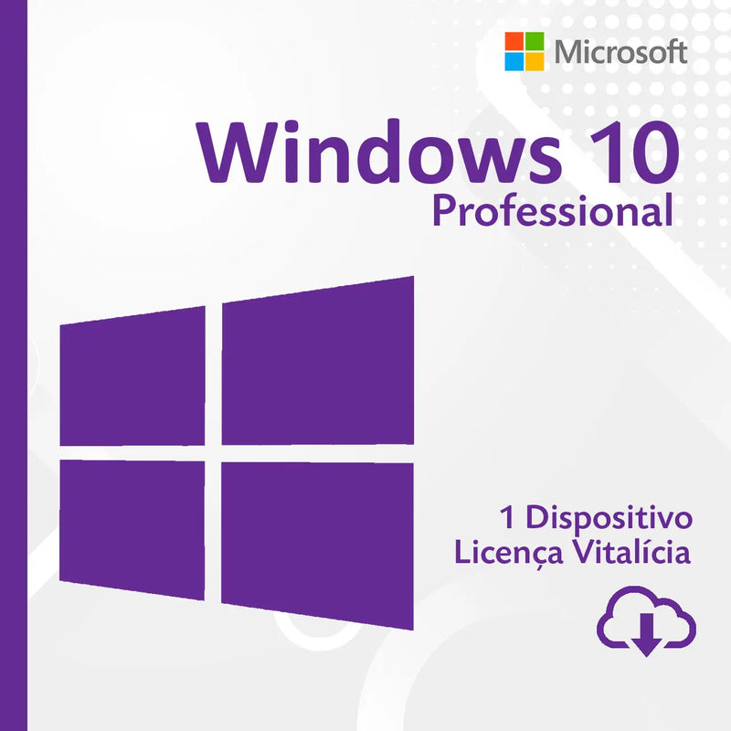 Licença Microsoft Windows 10 Pro 32/64 bits ESD - Envio Imediato Após a Compra Microsoft