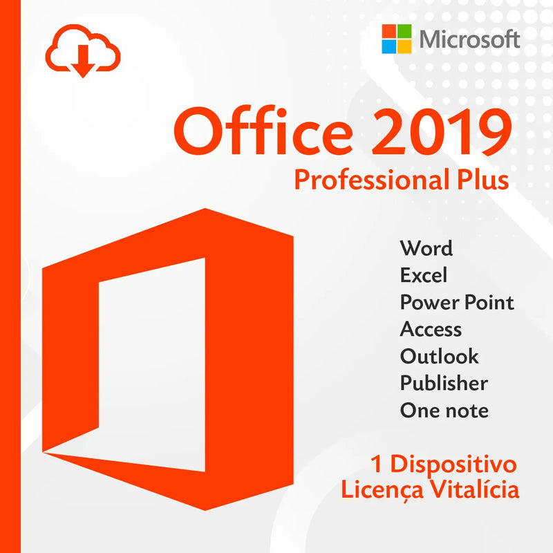 Licença Microsoft Office 2019 Professional Plus - Envio Imediato Após a Compra Microsoft