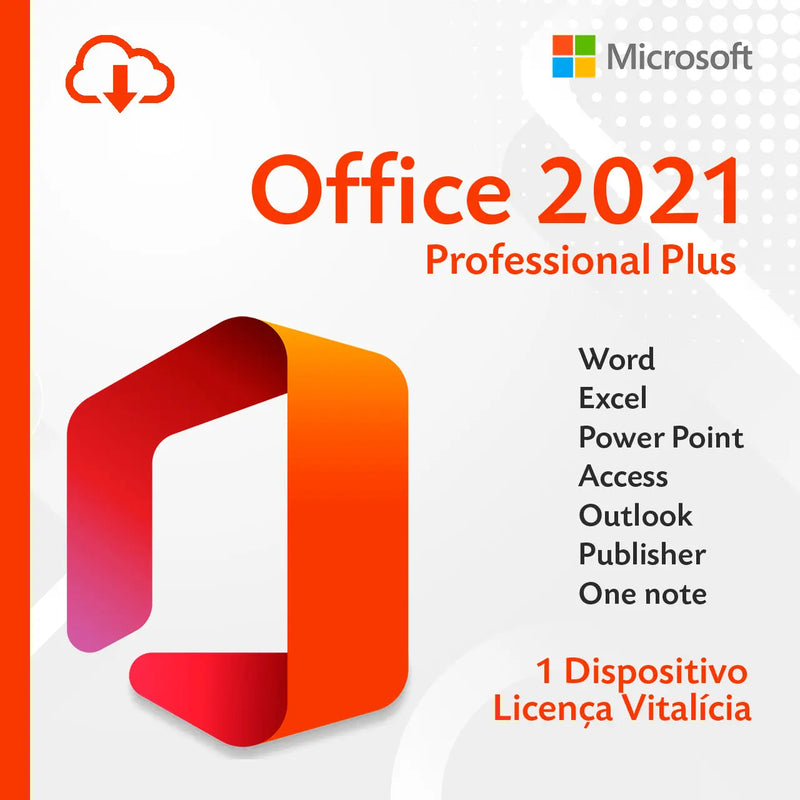 Licença Microsoft Office 2021 Professional Plus - Envio Imediato Após a Compra Microsoft