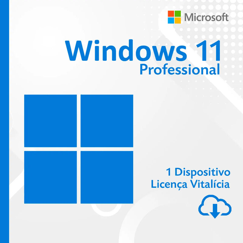 Licença Microsoft Windows 11 Pro 64 Bits ESD - Envio Imediato Após a Compra Microsoft