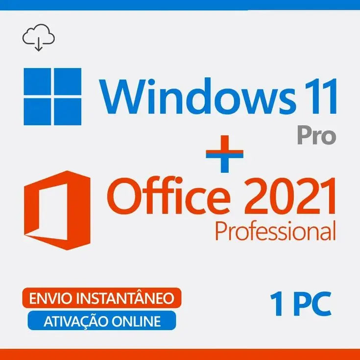Licenças Windows 11 Pro + Microsoft Office 2021 Professional Plus - Envio Imediato Após a Compra - Shop Licenças