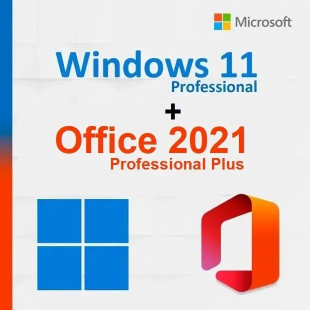 Licenças Windows 11 Pro + Microsoft Office 2021 Professional Plus - Envio Imediato Após a Compra Microsoft
