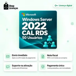 Cal de Acesso Remoto Windows Server 2022 – 50 Usuários 4 Cal de Acesso Remoto Windows Server 2022 – 50 Usuários - Imagem 2